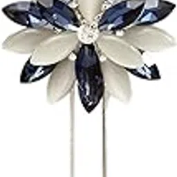 shining diva fashion Stylish Crystal Flower Silver Plated Long Chain Pendant Necklace for Women-picture-38