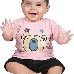 cocobelle nyc Baby Boy's Cotton Half Sleeve T-Shirt And Shorts (6months-12months)-picture-27