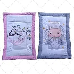 CUDDLE WEAVE New Born Baby Godadi Godari Cradle Bed Crib Sheet Changing Baby Mat Bedding Set Mattress Kids Gaddi | Soft Cotton Baby Bedding Combo for Newborns, Infants & Toddlers (Tree NAD Girl)-picture-32
