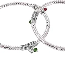handicraft kottage Silver Plated Leaf Design Round Anklet For Girl's-picture-40