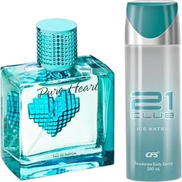 CFS Pure Heart Blue EDP Long Lasting Perfume & Ice Water Deodorant Body Spray-picture-26