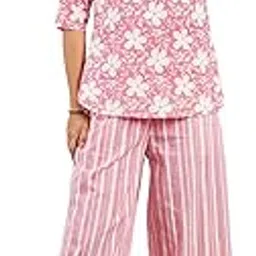 modeve Women Printed Cotton Night Suit Set with Pyjama/Pallazo Women Lower || Women Pyjama || Lounge Pants II Night Wear-picture-32