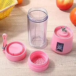 LOXARA Portable Mini Blender with USB Charging, Pink Personal Smoothie Maker, 380ml Travel Cup, Detachable Design-image-8