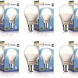 wipro 9W B22 LED White Bulb, Pack of 6 (Tejas)-picture-55