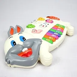 Creative Enterprise Rabbits Musical Piano with 3 Modes Animal Sounds, Flashing Lights & Wonderful Music,Plastic,White-picture-66