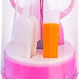 Kozeecub New Born Baby 4 in1 Nail Grooming Kit for Baby Manicure Set with Kids Nail Cutter, Brush, Tweezer, Filer and Scissors (Pink)-picture-21
