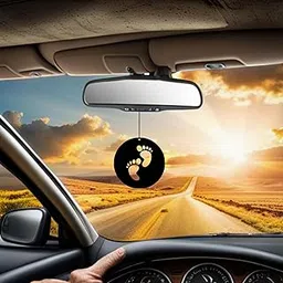 ShopTwiz Lakshmi Charan Prosperity Car Hanging Ornament & Accessories-picture-22