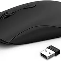 SHUNJINRUN Wireless Mouse for Chromebook, Laptop, PC, Macbook, Slim Portable Optical Computer Mouse with USB Mini Receiver, Quiet Click, 2400 DPI, 2.4GHz Cordless Silent Travel Mobile Mouse - Black-picture-31