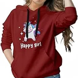 arispo Women’s Full Sleeve Graphic Print Sweatshirt – Happy Girl Design, Casual Hoodie for Women & Girls (in, Alpha, L, Maroon)-picture-49