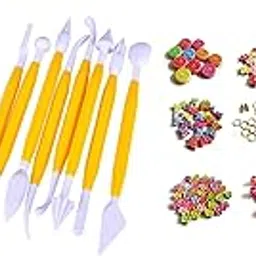 Definite Premium Make n Bake Polymer Clay Oven Baked Non-Toxic Synthetic Clay (100gm) with Clay Modelling Fondant Tools(16 Tools Heads) & Jewellery Making Kit-picture-18