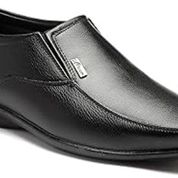 action Premium Synthetic Corporate Formal Slip-On Monks for Men Black-picture-16