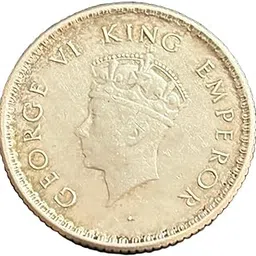 1939 British India George VI Silver Quarter Rupee Coin, Rare Key Date-picture-30