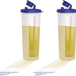 Oil Dispenser 1 Litre (Pack of 2), Ideal for Storing & Pouring Liquids, Refined Oils, Olive Oil, Vinegar, Soy Sauce, Polypropylene Plastic, BPA-Free, Food Grade Material-picture-28
