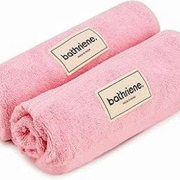 Bathriene 600 GSM Bamboo Hand Towels Set of 2 | 100% Bamboo Gym Towel for Men/Women Workout | Ultra Soft, Absorbent & Quick Dry Towel for Gym, Travel, Sports and Yoga | 40 X 60 cms (Plush Pink)-picture-16