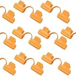 HEAVENGLOW 10x Greenhouse Film Netting Tunnel Hoop Clips Clamps 2 Head_Yellow_11mm-image-32