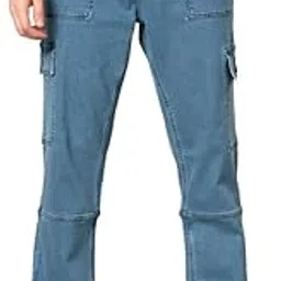 the pant project Relaxed Fit Stretchable Denim Cargo Jeans for Men | Mens Stylish Denim Cotton Jeans-picture-27