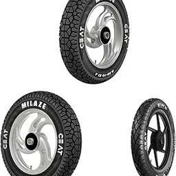 Ceat Milaze 90/100-10 53J + X5 + Gripp X3 Tyre Set-image-35