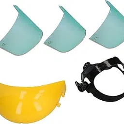 Safety Face Shield Mask Flip Visor Clear Protector Eye Protection & 3 Extra Lens-picture-32