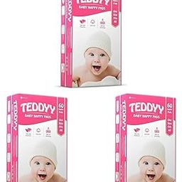 TEDDYY Baby Nappy Pads 60 Pads - Free Size, Side - Leak Protection, Soft Gel (Pack of 3)-picture-5