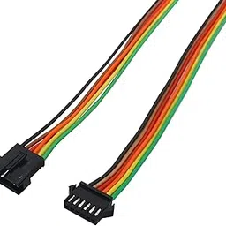 Electronic Spices 6 Pin Sm Jst Wire Connector 2.5mm Pitch Male and Female Pair 2517 Pair of 2 (12 Inches) image 1