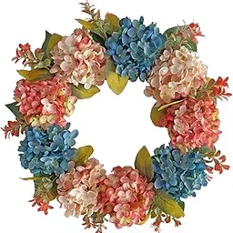 ATORSE Hydrangea Wreath Large Rustic 40Cm Spring Wreaths for Front Door Party Porch|Home & Garden|Home Dacor|Floral Dacor-picture-21