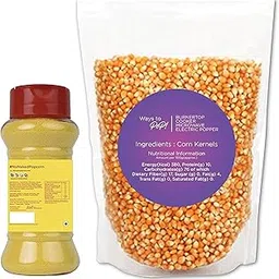 Popcorn & Company Gourmet Popcorn Kernels Seeds (300g) with Butter Salt Seasoning (60g) Non-GMO, Gluten-Free Healthy Evening Snack, Perfect for Movie Nights & Snacking-picture-16