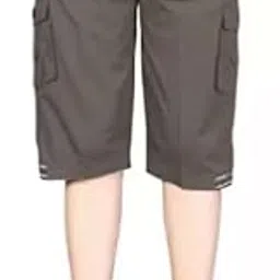 Men's Cotton Regular Fit Solid Shorts, 5 Button Pockets Cango Shorts-Plain-picture-50