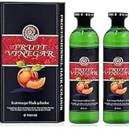 Zerochem Natural Fruit Vinegar Hair Dye for Men & Women | Ammonia-Free Permanent Hair Color | Nourishing & Long-Lasting (250X2) 500ML-image-3