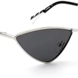 mac v Sunglasses | Triangle Shape | 100% UV Protected | Polarised | Women | Black Shade | Large Size | Full Rim image 1