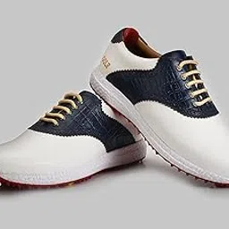 east star sports ESS Golf Shoes for Men-Lightweight White and Blue Colour Size 7.5-picture-18