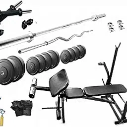 Protoner 25 Kgs PVC Weight with 7 in 1 Bench Home Gym Package-picture-12