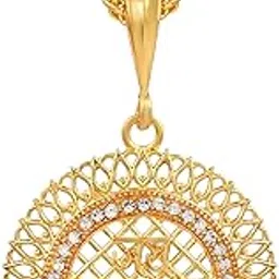 Brass Gold-Plated Jai Mahakal With Diamond Religious Locket with Chain Pendant Unisex (Big Size)-image-5