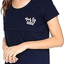 zeyo Womens Regular Fit Cotton Long Nightwear Solid Feeding Maternity Nursing Top-picture-16