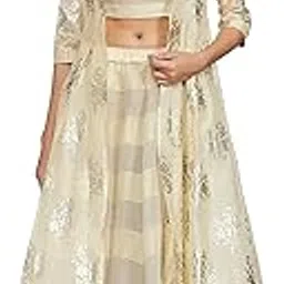 biba Womens Round Neck Striped Top and Skirt with Shrug-picture-26