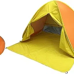 FASHIONMYDAY Beach Tent Easy Set up Pop up Tent for Fishing Family Camping Mountaineering Orange Yellow XL Sports, Fitness & Outdoors| Outdoor Recreation| Camping & Hiking| Tents| Dome Tents-image-18