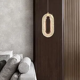 Harold Electricals Crystal Wormhole Hanging Pendant Light for Bedroom, Living Room, Restaurants, & Home Decor - Pack of 1(Warm White Light) Inbuilt LED-image-13