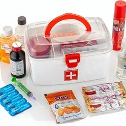PENTAMED Medical/First Aid Box. BPA-Free Emergency Indoor Outdoor Medical Utility Cabinet Organizer Detachable Tray with Handle.-picture-22