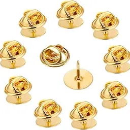 DIY Crafts Butterfly Clutch with 10MM Blank Pins, Gold Tie Tacks Blank Pins with Clutch Back for Craft Making, Badge Insignia, Citation Bars, Service Bars, Toy Pins and Jewelry Making Set:- (25)-picture-32