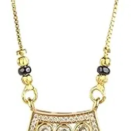 rishab ratna a unit of nithya ) Designer Mangalsutra for Women | Elegant Black Bead Chain with Stylish Pendant | Traditional & Modern Jewellery | Lightweight Gold-Plated Mangalsutra for Bride & Wife-picture-52