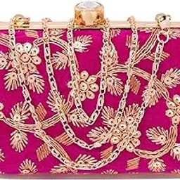 ailtino Women's Box Clutch Purse Bag with sling chain-picture-18