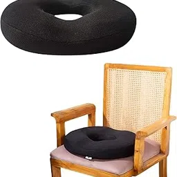 HAAD VAID Coccyx Seat Cushion for Tailbone Pain Relief – Donut Pillow for Hemorrhoids, Piles & Sciatica – Car & Office Chair Cushion – Medium Firm Memory Foam Orthopedic Ring Pillow-picture-31