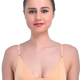 Women's Non-Padded Floral Lace Bralette, Non-Wired, Light Support, Cotton Blend, Full Coverage, 28B, Purple-image-26