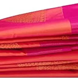 Kanchipuram Silk Saree Original Golden Design with Zari Intricate Jacquard Heritage Weaves Traditional Zari Border & Grand Rich Pallu(Orange)-picture-22