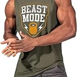 hotfits Cotton Men's Training Sports,Workout, Gym Sleeveless Tshirt-picture-21
