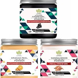 Haria Naturals 100% Pure & Naturals Charcoal Powder 100gm & Orange Peel Powder 100gm & Sandalwood Powder 100gm (Pack Of 3) 300GM-picture-15