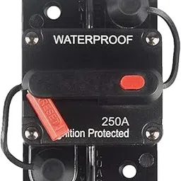 OUHL 250 Amp Circuit Breaker Manual Reset 30-250A for Car Truck Rv ATV Marine Trolling Motors Boat Vehicles,12V-48V DC (250A)-picture-40