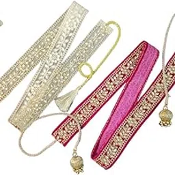 Combo of 2 Decorative Fashionable Adjustable Waist Belts for Women & Girls-picture-29