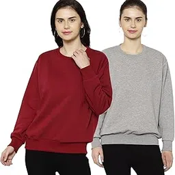 Mack Jonney Fleece Round Neck Sweatshirt for Women (Pack of 2)-SW_RN_MLG_Sky_002-P-picture-14
