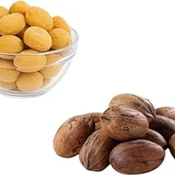 Kashmir Exotics Assorted Combo Pack of Dried Apricots (Jardalu) & Pecan Nuts | Natural Snack Mix | Perfect for Everyday Use, Gifting & Snacking | Rich Taste & Flavorful Blend - 250g Each-picture-17