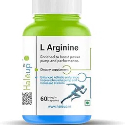 Haleup L-Arginine 1000 mg Veg Capsules (Pack of 1 (60 Caps)) image 1